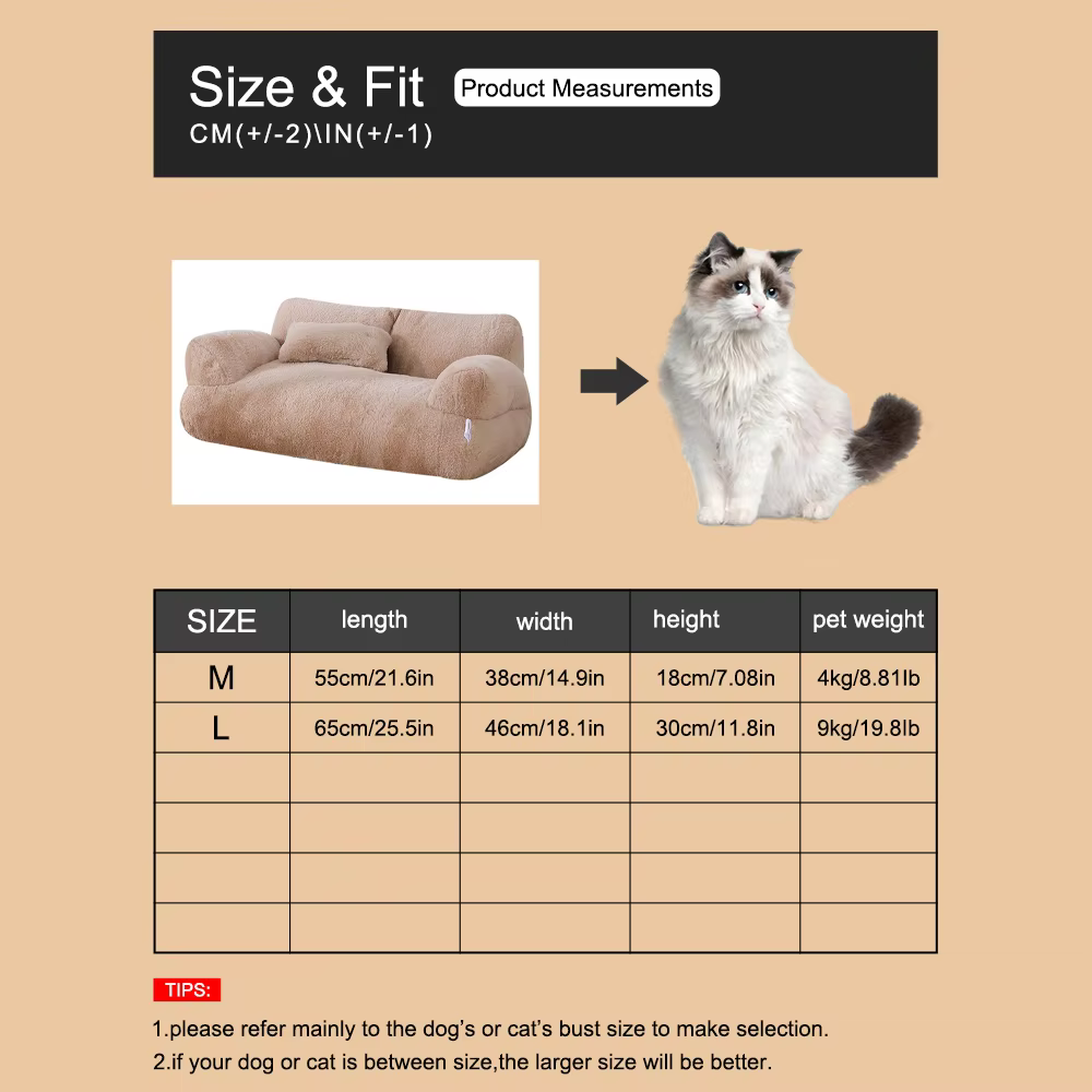 1PC Pet Cat Sofa Detachable Washable All-Season Universal - Image 2