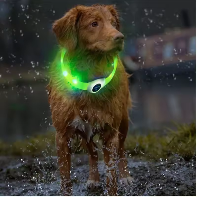 New Led Luminous Dog Collar PVC Waterproof - Image 3