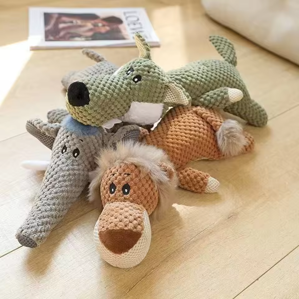 New Pet Dog Toy Plush Bite Resistant Soundy Animal Small Dog