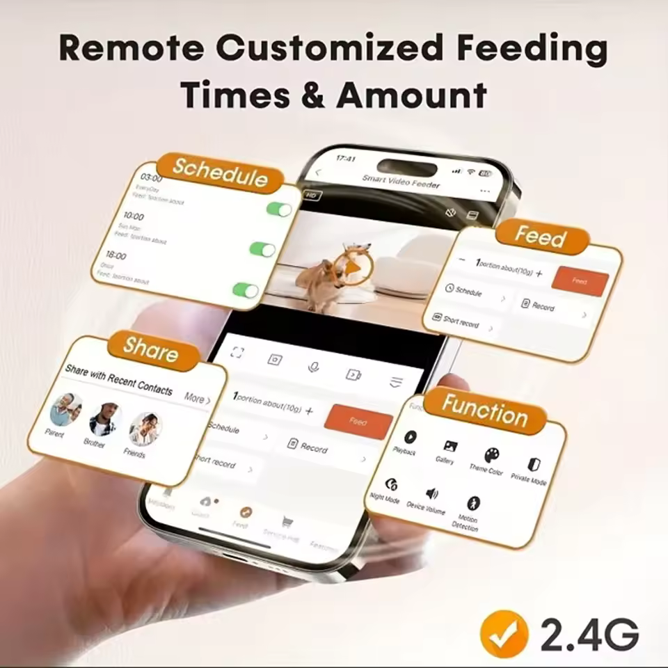 Camera Pet Feeder Timing Smart Automatic Feeder - Image 6